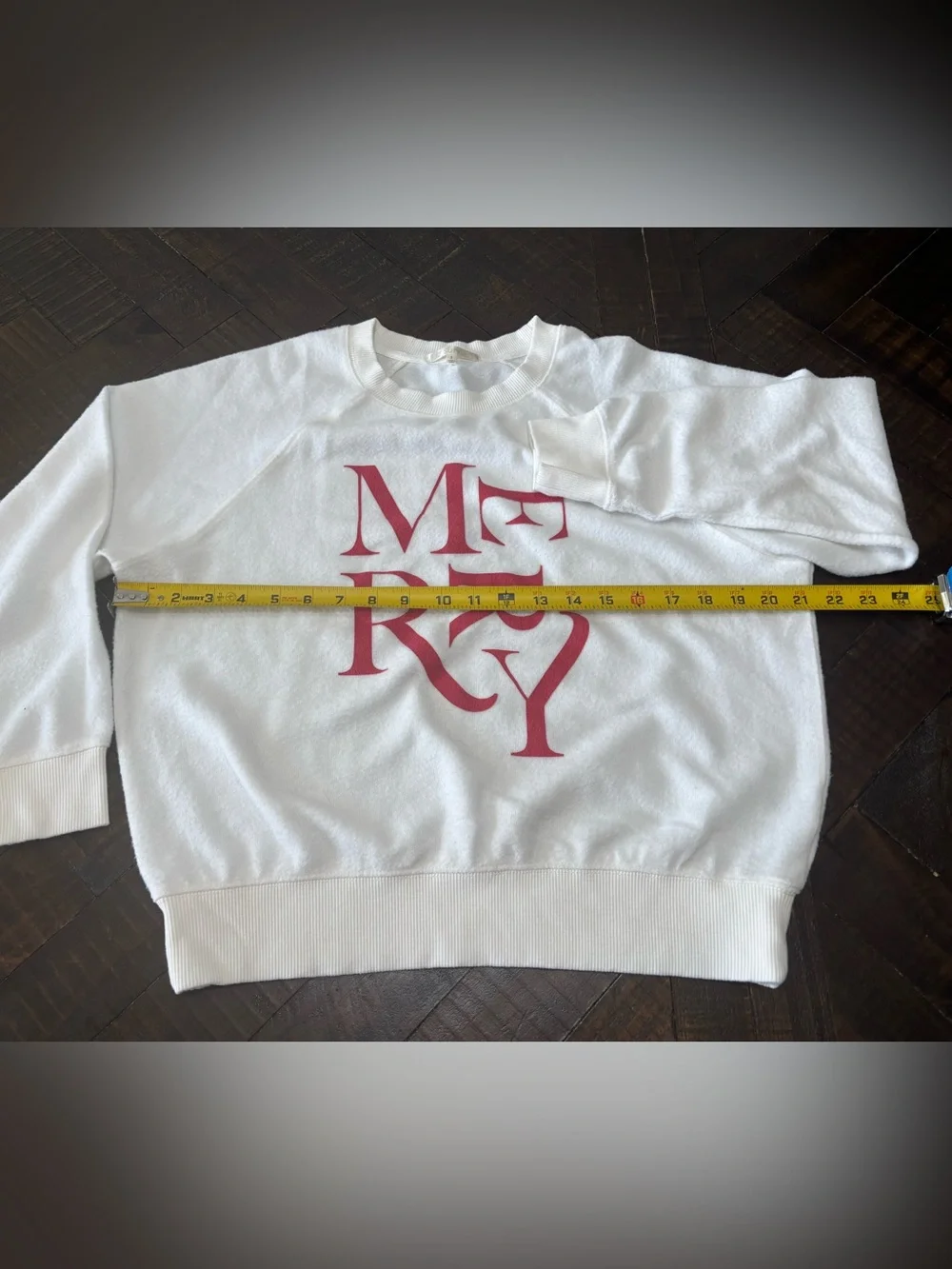 Z SUPPLY Merry Sweatshirt Cassie white Size Small Holiday Cozy Lounge Pullover